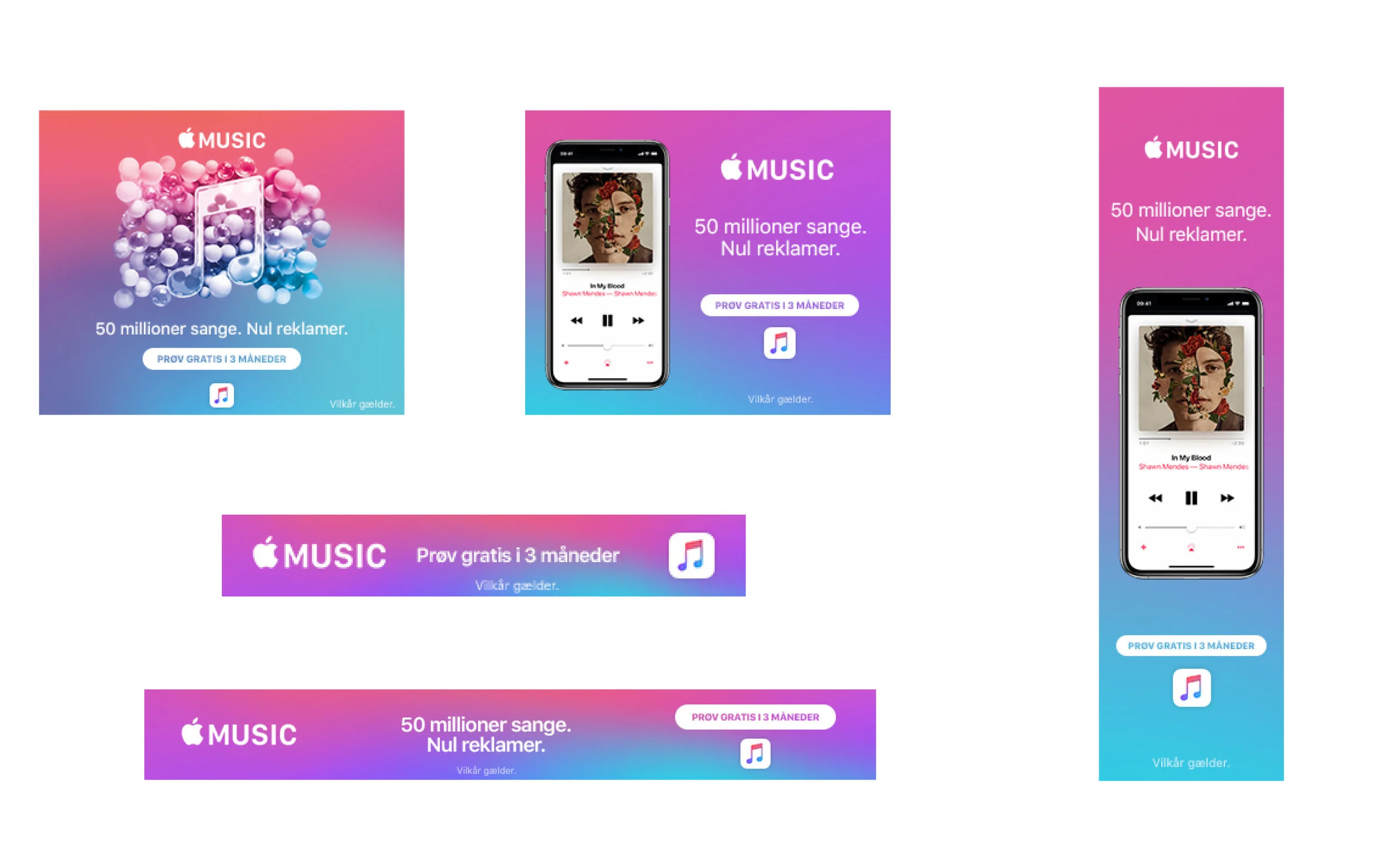 Apple Music promotion banners