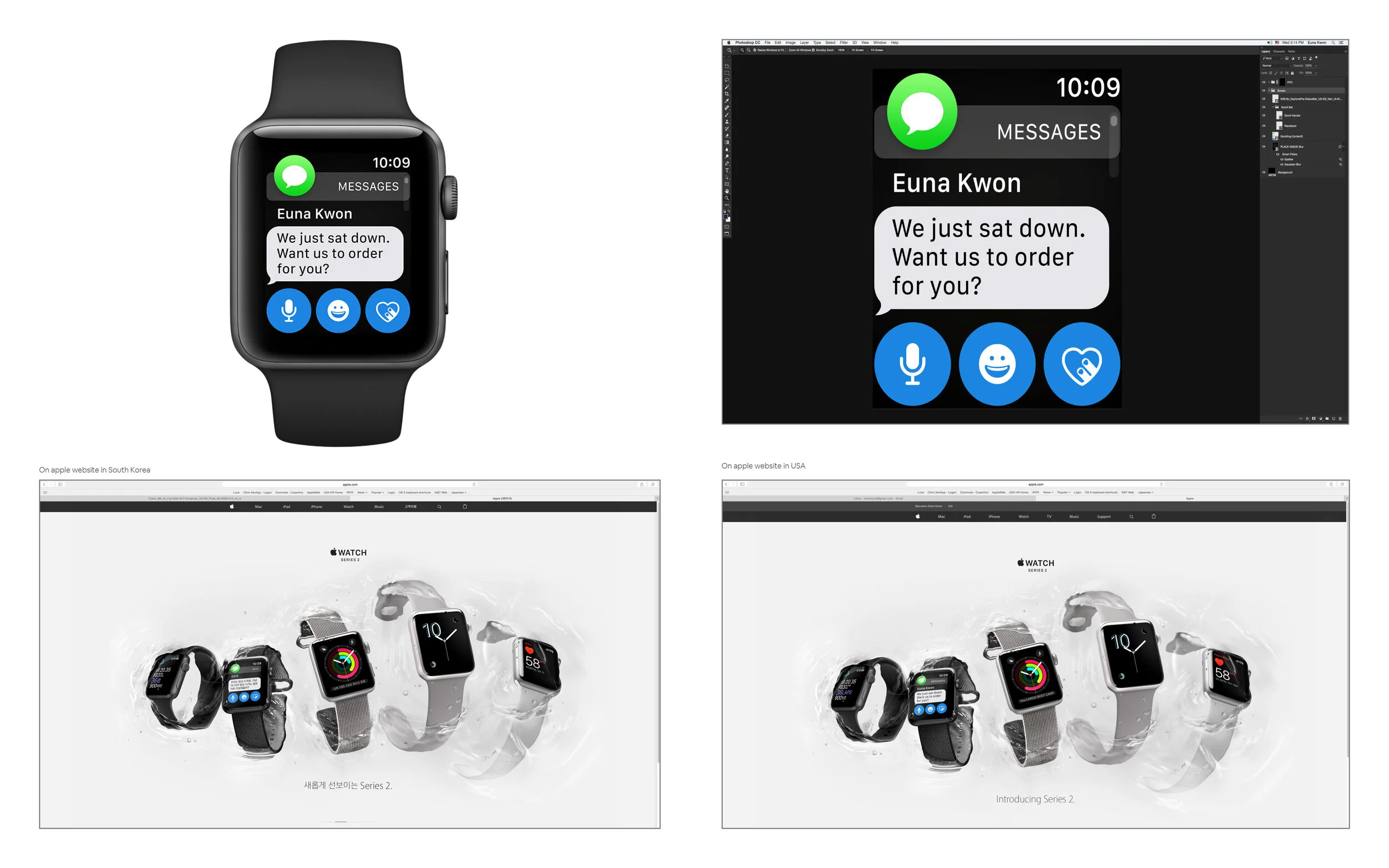 Apple Watch Messages app marketing