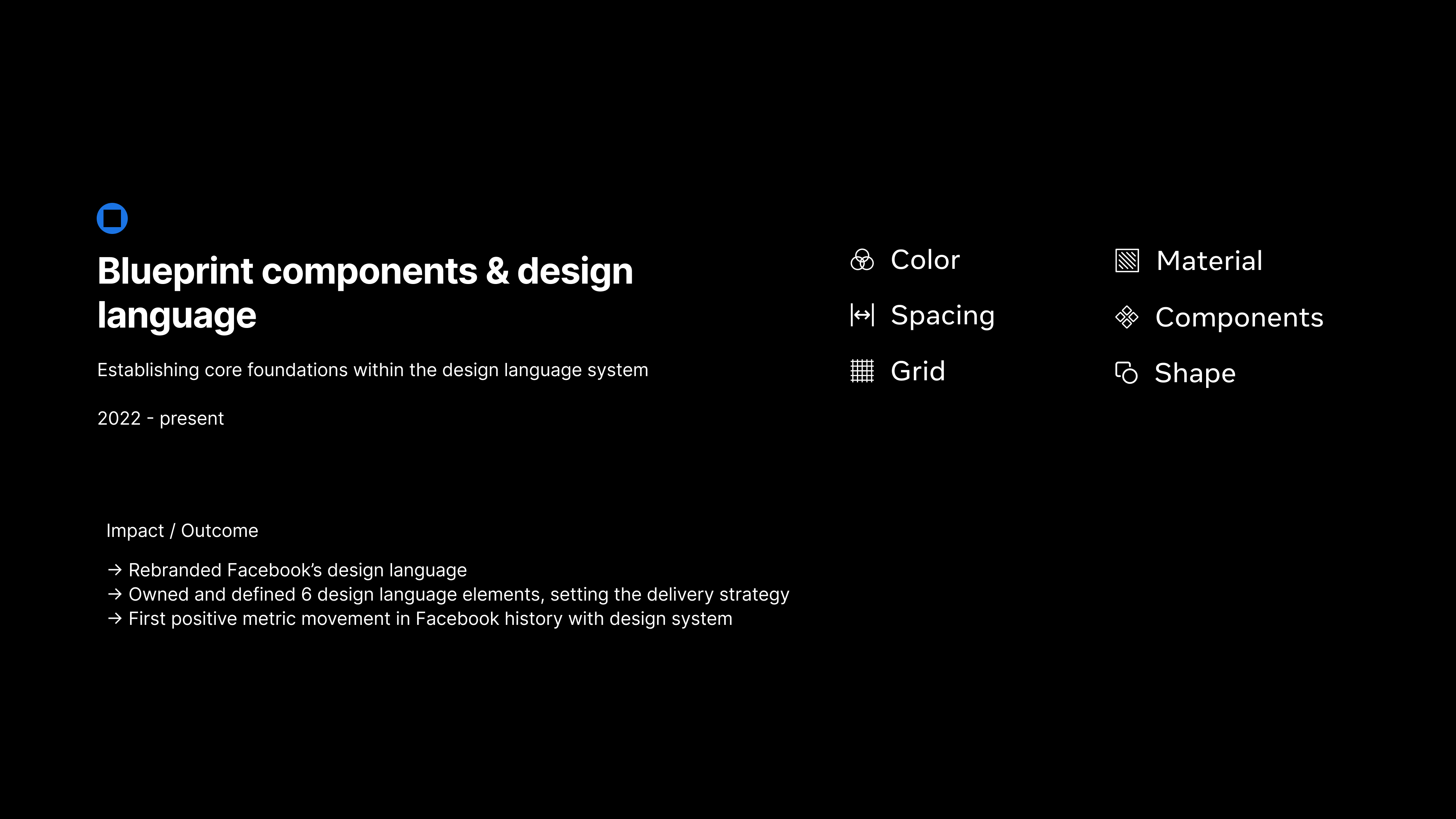Blueprint components and design-language foundations